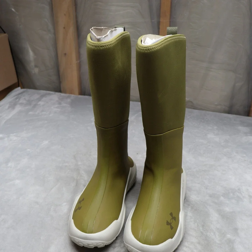 Under Armour Mens 9 Boots Green Mud Freak Waterproof Pull-On‎ Tall Rubber NEW